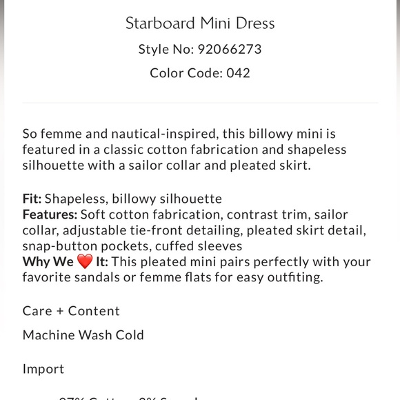 NWT Free People Starboard mini dress - Picture 4 of 4